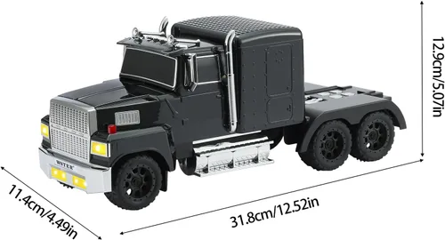 Vista 7 de WSTER American Truck Altavoz Bluetooth, modelo de coche retro, inalámbrico portátil con sonido estéreo HD, emparejamiento TWS, reproducción Negro