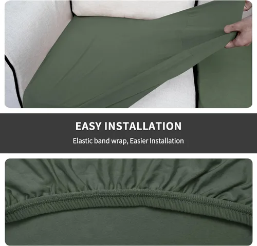 Vista 4 de Easy-Going Fundas de cojín de vellón para asiento de sofá, funda de cojín suave y elástica de muebles para niños, mascotas