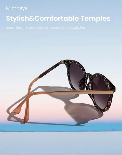 Vista 4 de Mimoeye Polarized Sunglasses for Women Men Trendy Rectangle Sun glasses 100 UV Protection