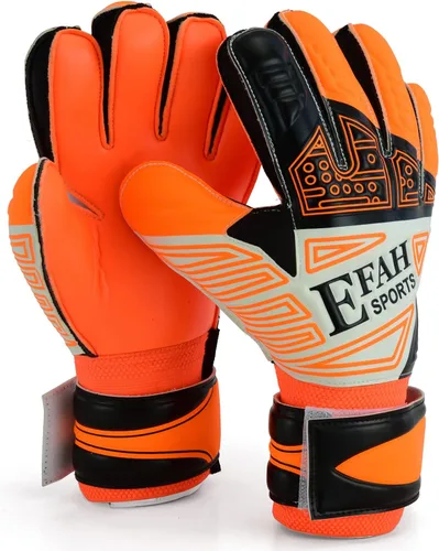 Vista 7 de Guantes de portero de fútbol para niños, jóvenes, guantes de portero de fútbol con protección para dedos y agarres dobles en la muñeca