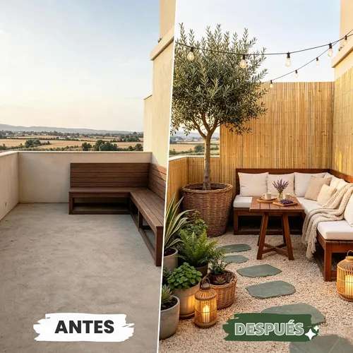 Vista 6 de Rejilla de Listones de Bambú Natural, Panel de Valla de Bambú de 4 Pies x 13 Pies para Valla de Privacidad de Jardín para Interior o Exterior