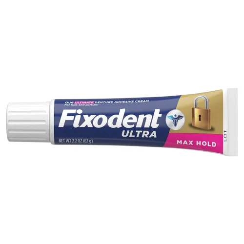 Vista 10 de Fixodent Ultra Max Hold - Adhesivo para dentaduras postizas, 2.2 onzas, (el embalaje puede variar)