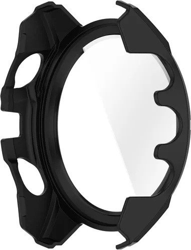 Vista 4 de Compatible con Garmin Fenix 8 de 1.772 pulgadas (1.850 in), cubierta protectora de policarbonato con vidrio templado, protector de pantalla táctil
