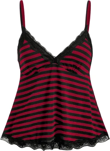 Vista 18 de SOLY HUX Tops tipo babydoll a rayas con encaje Y2K para mujer Negro (Black Polka Dots)