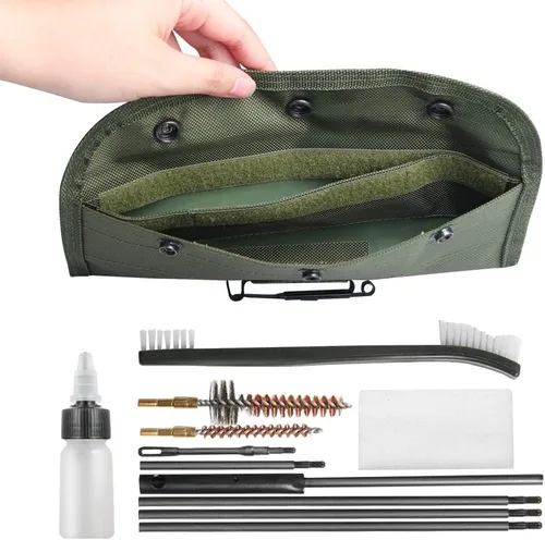 Vista 4 de Compact Rifle Gun Cleaning Kit, Brushes Cleaner Set for .22Cal .223Cal 5.56mm .22LR, Include 50 6-inch Gun Cleaning Swabs