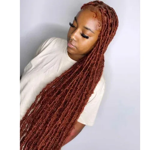 Vista 8 de 6 Paquetes Soft Locs Cabello de Ganchillo Pre Looped Faux Locs Trenzas de Ganchillo Goddess Locs Dreadlocs Cabello Sintético Para Mujeres Negras 1b