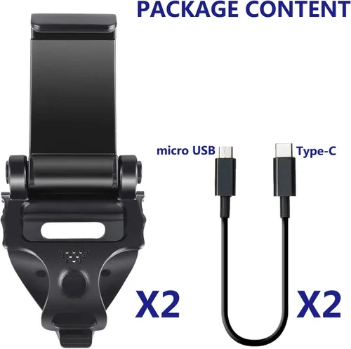 Vista 4 de BLUE LAKE Performance Redesign - Soporte de clip para teléfono para Playstation 4 Slim Pro PS4 Wireless Controller (2 PAC)