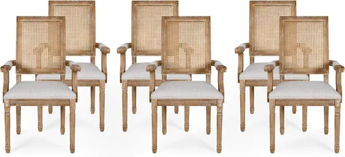 Vista 14 de Christopher Knight Home JUEGOS DE SILLAS DE COMEDOR MARÍA, Madera, Beige + Natural