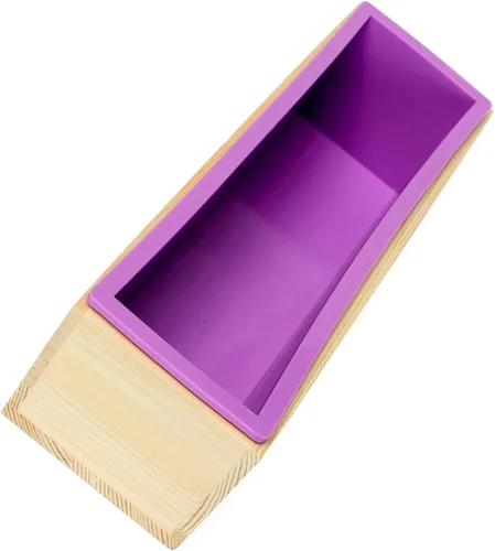 Vista 3 de Ogrmar Molde rectangular flexible de silicona para jabón, herramienta DIY para hacer jabón o pasteles 42 oz