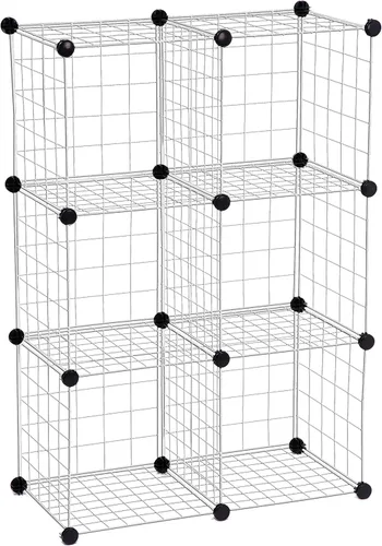Vista 6 de Honey Can Do SHF-03521 - Juego de almacenamiento (6 cubos), color blanco