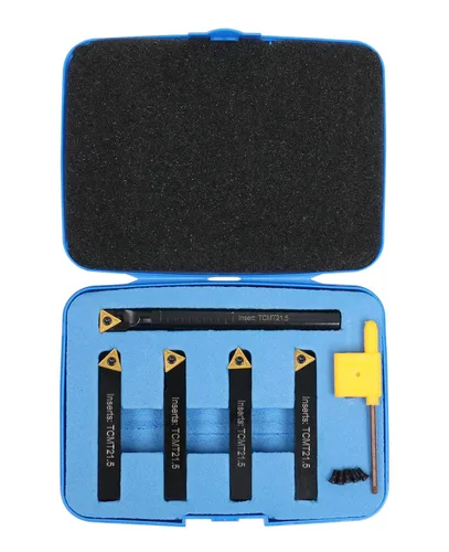 Vista 9 de Accusize Industrial Tools Mini herramienta de torneado indexable taladrado, 1/2 pulgada Tamaño del vástago de 1/2 pulgada, utiliza insertos