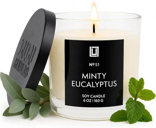 Vista 77 de Lulu Candles Sweet Pea, Jasmine & Apple Vela perfumada en tarro de soja de lujo Vertida a mano en los Estados Unidos Altamente perfumada
