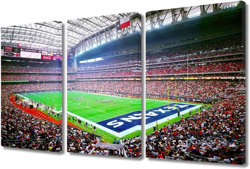 Vista 58 de TUMOVO MetLife Stadium - Decoración de pared de Nueva York, 3 piezas, lienzo, arte de pared para decoración del hogar, juegos de fútbol americano