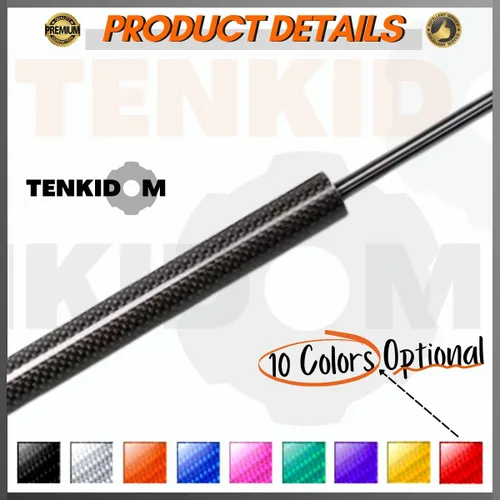 Vista 5 de Puntales de fibra de carbono compatibles con Toyota Land Cruiser FJ40 1963-1982 Amortiguadores de gas Kit de resortes de capó
