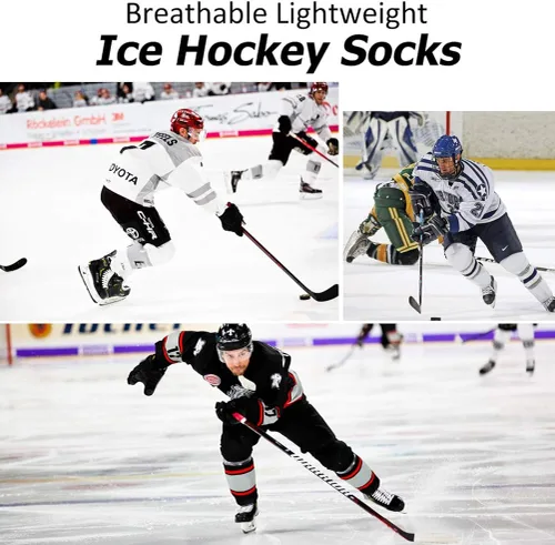 Vista 6 de COLDINDOOR Calcetines de hockey sobre hielo para adultos mayores