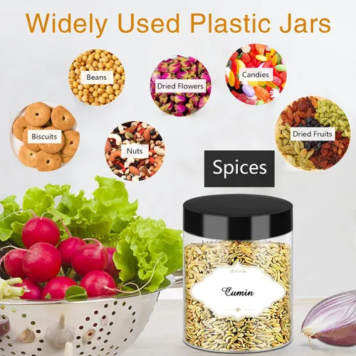 Vista 25 de PeacePeo Tarros de plástico con tapas, recipientes de slime de 4 onzas, 72 frascos de plástico transparente vacíos, recipientes de cosméticos