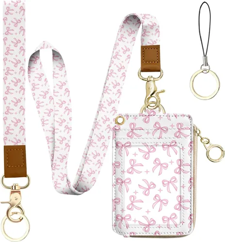 Vista 31 de bolimoss Soporte para credencial de sol y luna y cartera con cordón, cordones removibles para maestras, cartera para mujeres con correa para la Sol