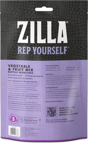 Vista 10 de Zilla Reptile Munchies - Mezcla de verduras y frutas, 4 onzas