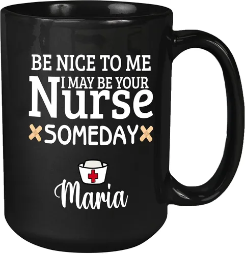 Vista 9 de Exfoliantes de café y guantes de goma #Nurselife, taza de café impresa para enfermera, regalo para enfermera (diseño 1, 11 onzas)