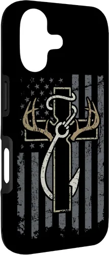 Vista 3 de Faith Hunting Fishing - Christian Cross USA Hunter Fisherman Case for iPhone 17