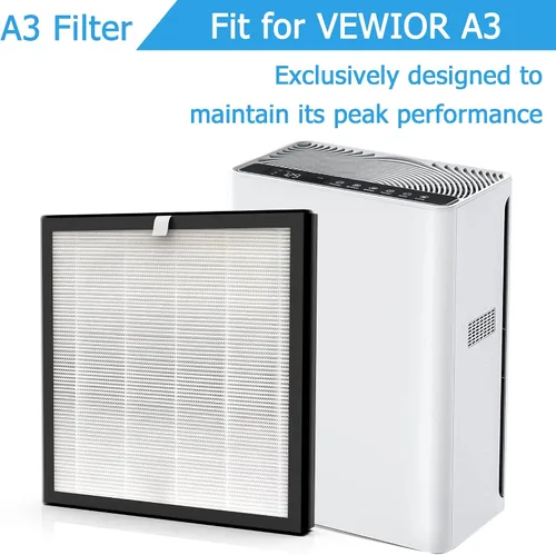 Vista 2 de Filtro de repuesto HEPA A3 H13, compatible con purificador de aire VEWIOR A3, paquete de 2