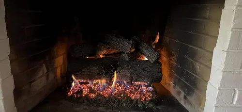 Vista 3 de 15"-28" Quemador de sartén para chimenea de gas Quemador de chimenea de gas Hogueras de gas Quemador de leña de propano (15 Pulgadas Dos Tubos)