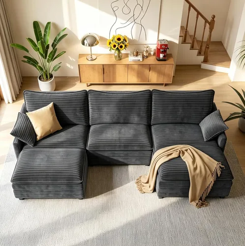 Vista 71 de Vesgantti - Sofá de 40" de Asiento Individual, Cómodo Sofá Nube de Asiento Profundo Tapizado de Chenilla, Sofá Moderno, Asientos Extra para Sofás