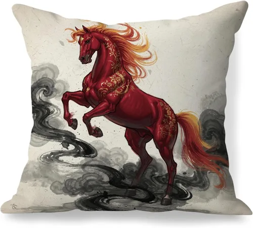 Vista 13 de Fundas de almohada de 12 x 20 pulgadas, regalos para amantes de los caballos, fundas de almohada lumbares decorativas para el hogar, sala de estar