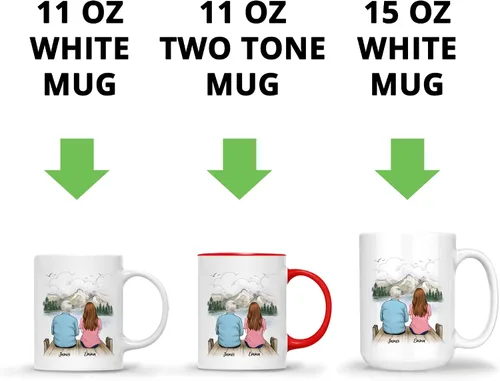 Vista 5 de Gossby Taza personalizada para padre - Regalos para padre, regalos para padre, mejores tazas de café para padre, taza personalizada para papá. Padre