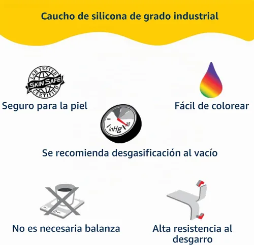 Vista 4 de Smooth-On Dragon Skin 30 Molde y Efectos Especiales Goma de Silicona Platinum Cure - Unidad de prueba Goma de silicona de curación de platino