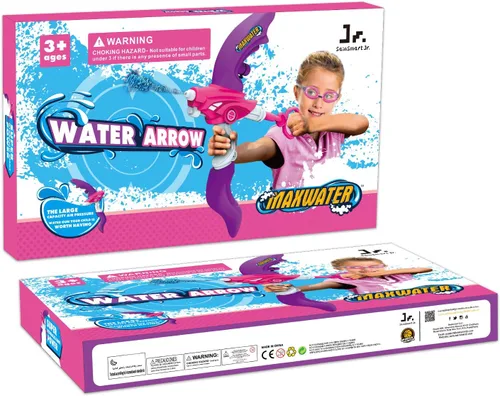 Vista 7 de SainSmart Jr. Pistola de agua para niños, juguete de arco con gafas de natación, juegos de lanzador súper remojador, actividad de verano al aire