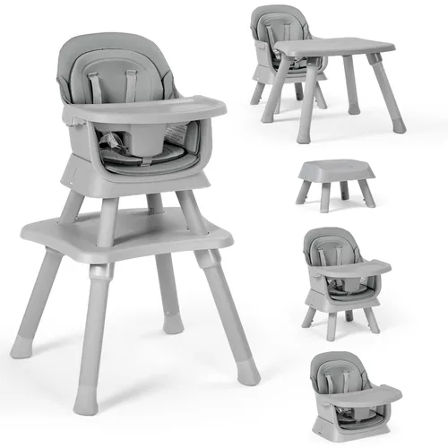 Vista 11 de TODEFULL Silla Alta para Bebé, Sillas Altas Convertibles 8 en 1 para Bebés y Niños, Asiento Elevador para Comer/Mesa de Bloques de Construcción