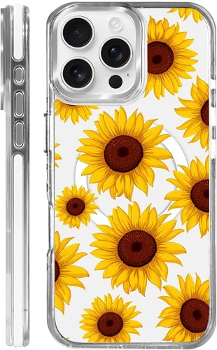 Vista 14 de Funda para iPhone 13 Pro, transparente con bonito patrón de tiburón azul, compatible con Magsafe funda protectora suave para mujeres y niñas (blanco)