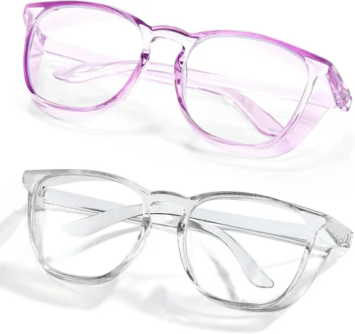 Vista 14 de Elegantes gafas de seguridad para mujeres y niñas, gafas anti-vaho, gafas protectoras, gafas transparentes
