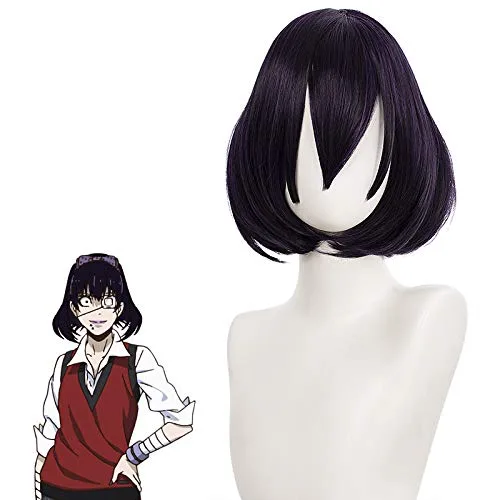 Vista 5 de Peluca de cosplay japonesa de anime kakegurui personaje para mujeres niñas juego de rol pelos Halloween carnaval fiesta Ikishima midari