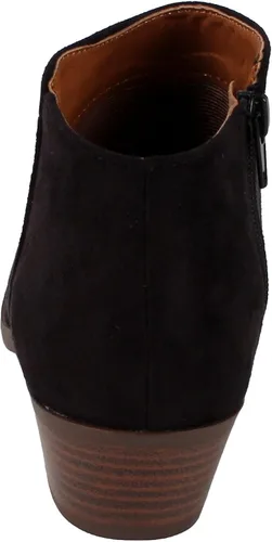 Vista 3 de SODA Chance - Botines de punta redonda y tacón apilado para mujer