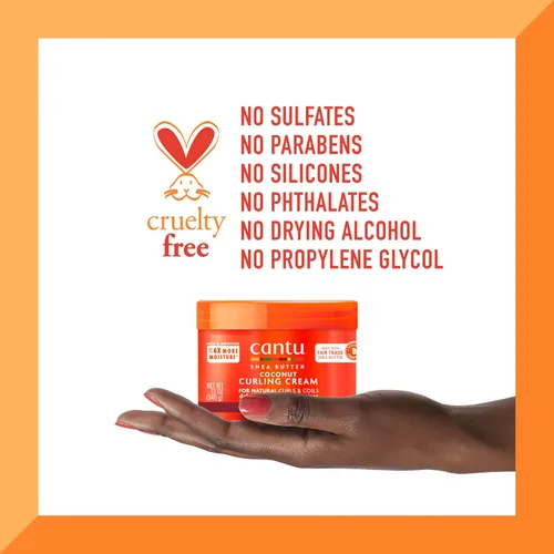 Vista 7 de Crema para rulos Cantu de coco, 12 oz