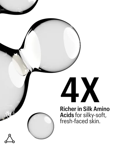 Vista 5 de Allies of Skin Limpiador facial de amino de seda hidratante Lavado facial diario suave con vitamina C, astaxantina y aceite de moringa