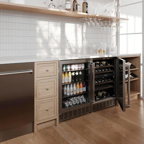 Vista 6 de ZLINE Monument 154 - Refrigerador de bebidas de acero inoxidable de 24 pulgadas (RBV-US-24)