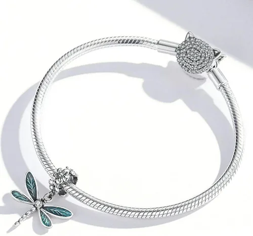 Vista 52 de Abalorios de plata de ley para pulseras, collares, familia para siempre, circonita cúbica, regalo de joyería para mujeres