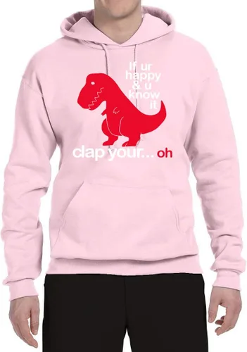 Vista 33 de Wild Bobby Sudadera con capucha unisex con estampado "If You're Happy and You Know it" de Dinausor