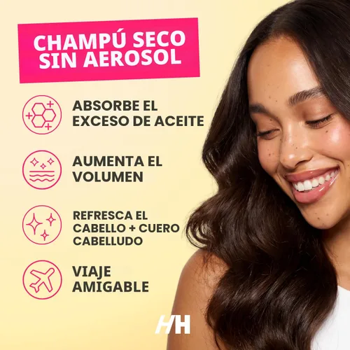 Vista 8 de Champú seco All Natural vegano. Champú seco Drop Dead Gorgeous en polvo para el pelo oscuro, Talla estándar 1pc Oscuro/Morena