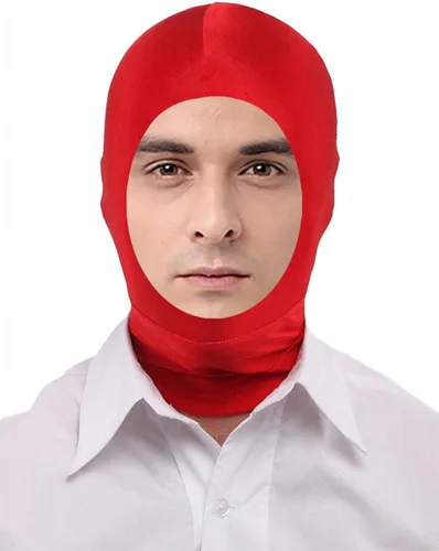 Vista 8 de Seeksmile Zentai - Máscara capucha unisex de licra elastano