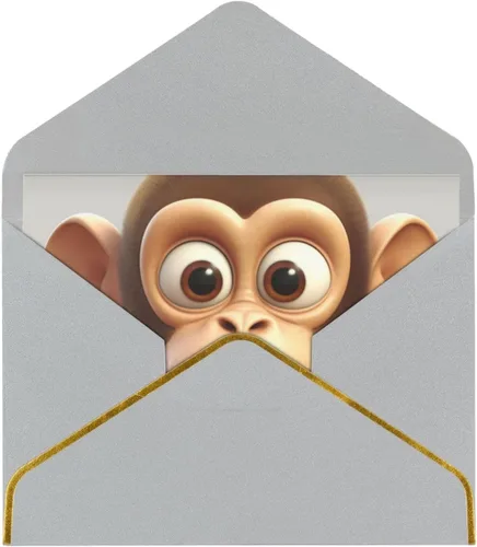 Vista 12 de The Silent Monkey - Tarjetas de felicitación impresas, tarjetas en blanco de 4.5 x 6 pulgadas con sobres para todas las ocasiones, cumpleaños, Rojo