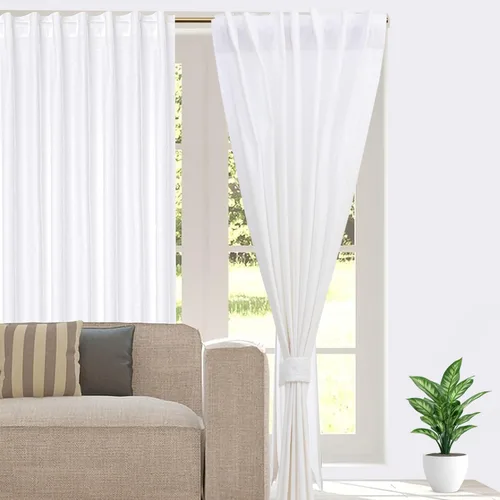 Vista 11 de LFH Home Natural Cotton Rich Curtains For Living Room Light Filtering Window Panels with Rod Pocket Back Tab Farmhouse Curtain for Bedroom or Easy