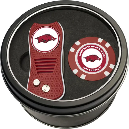 Vista 2 de Team Golf NCAA - Juego de regalo de lata unisex para adultos con herramienta Switchfix Divot y chip de golf
