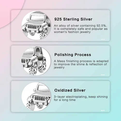 Vista 5 de LUXILLA Abalorio de plata de ley 925 para madre, hija, abuela, para familia, amor, madre, hija, abuela, para pulseras, collares, dijes, joyas