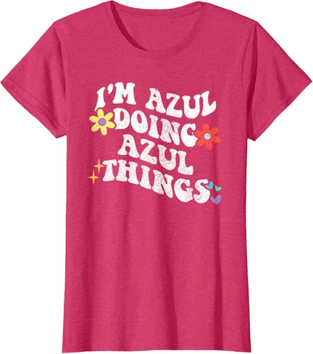 Vista 12 de Retro Groovy Im AZUL Doing AZUL Things - Camiseta divertida para el día de la madre, Negro