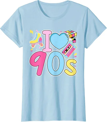 Vista 32 de I Love 90's Retro Style Nostalgia Vibe Funny 1990's Party T-Shirt Negro