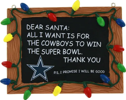 Vista 14 de NFL Resin Holiday Christmas Chalkboard Sign Ornament